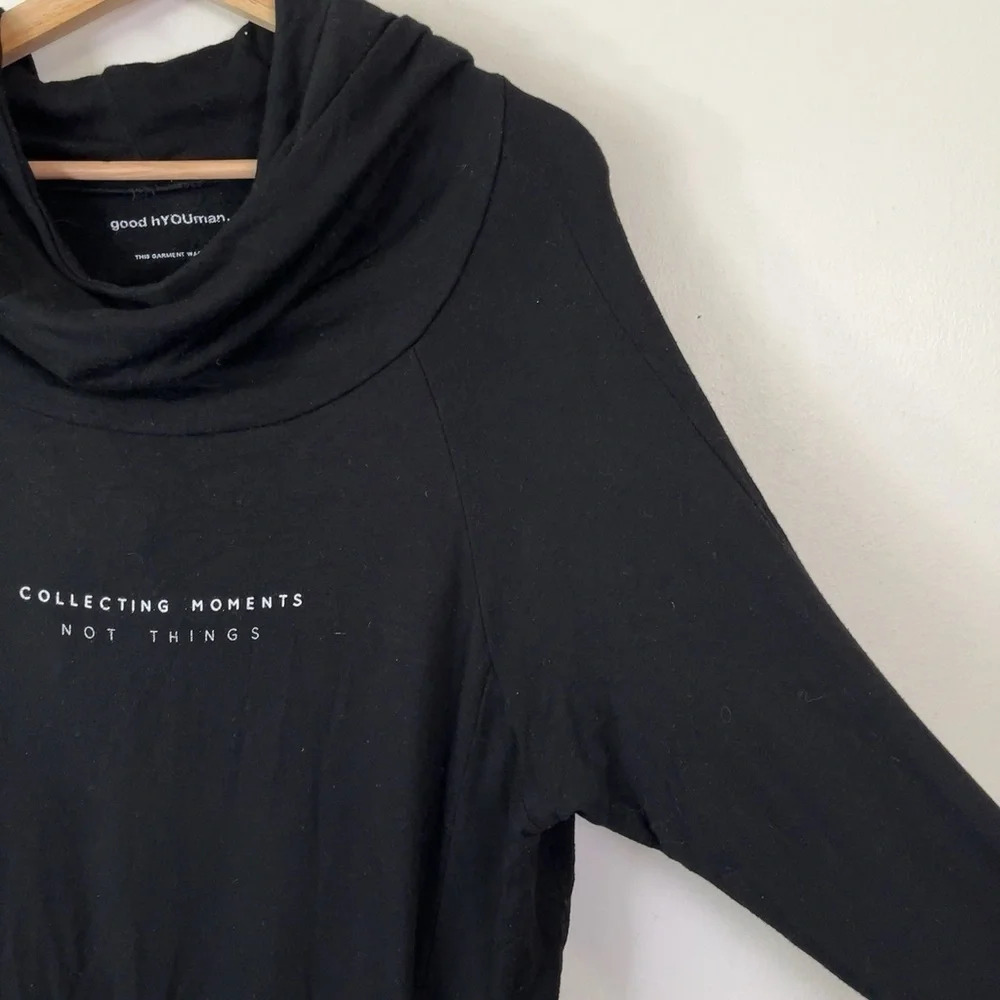 Good hYouman Bailey Collect Moements Not Things Cow Neck Hoodie - Picture 5 of 15